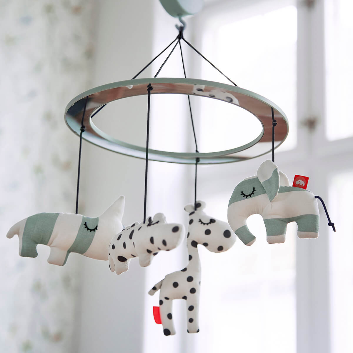 Musical mirror mobile - Sleepy - Blue